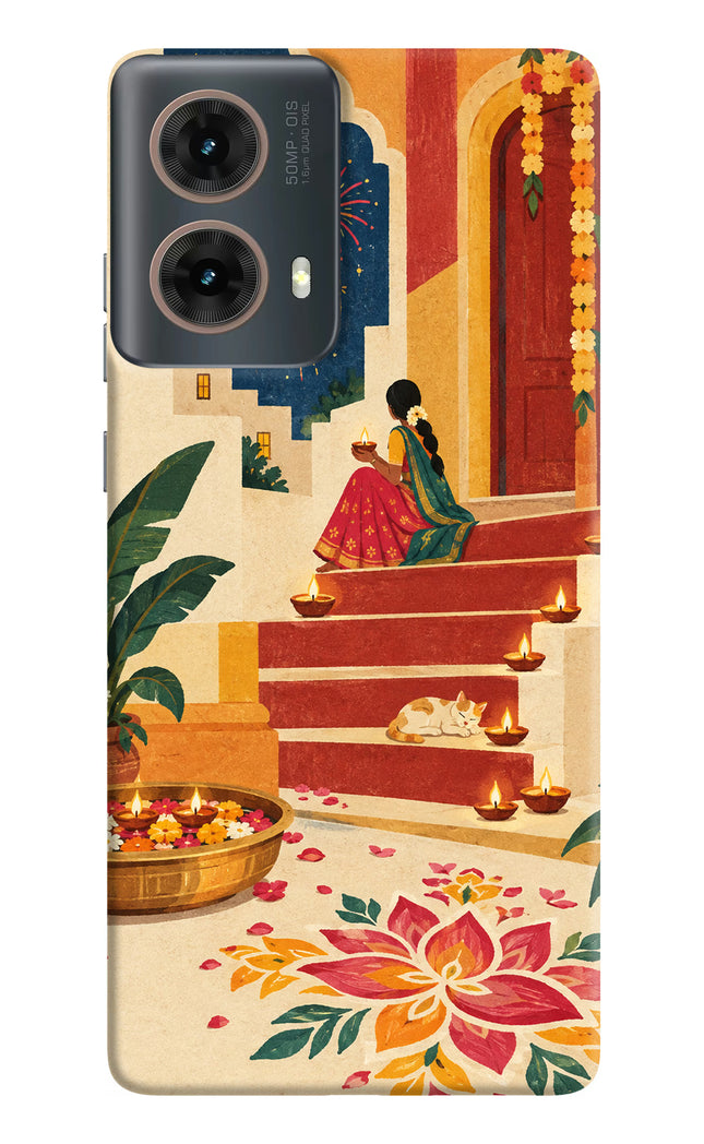 Diwali Rangoli Motorola G85 Hard Case Back Cover by Casekaro