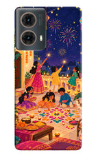 Diwali Night Motorola G85 Hard Case Back Cover by Casekaro