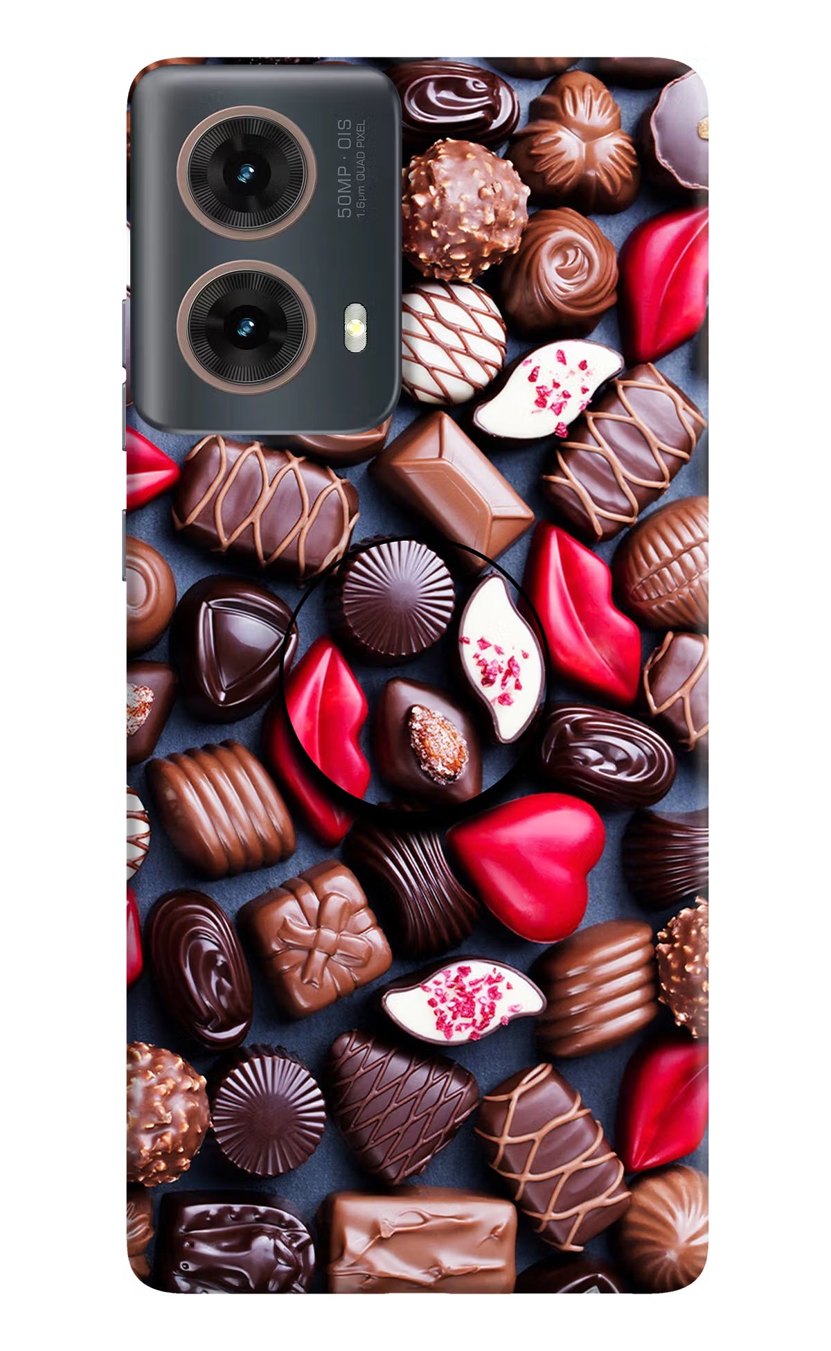 Chocolates Motorola G85 Pop Case by Casekaro