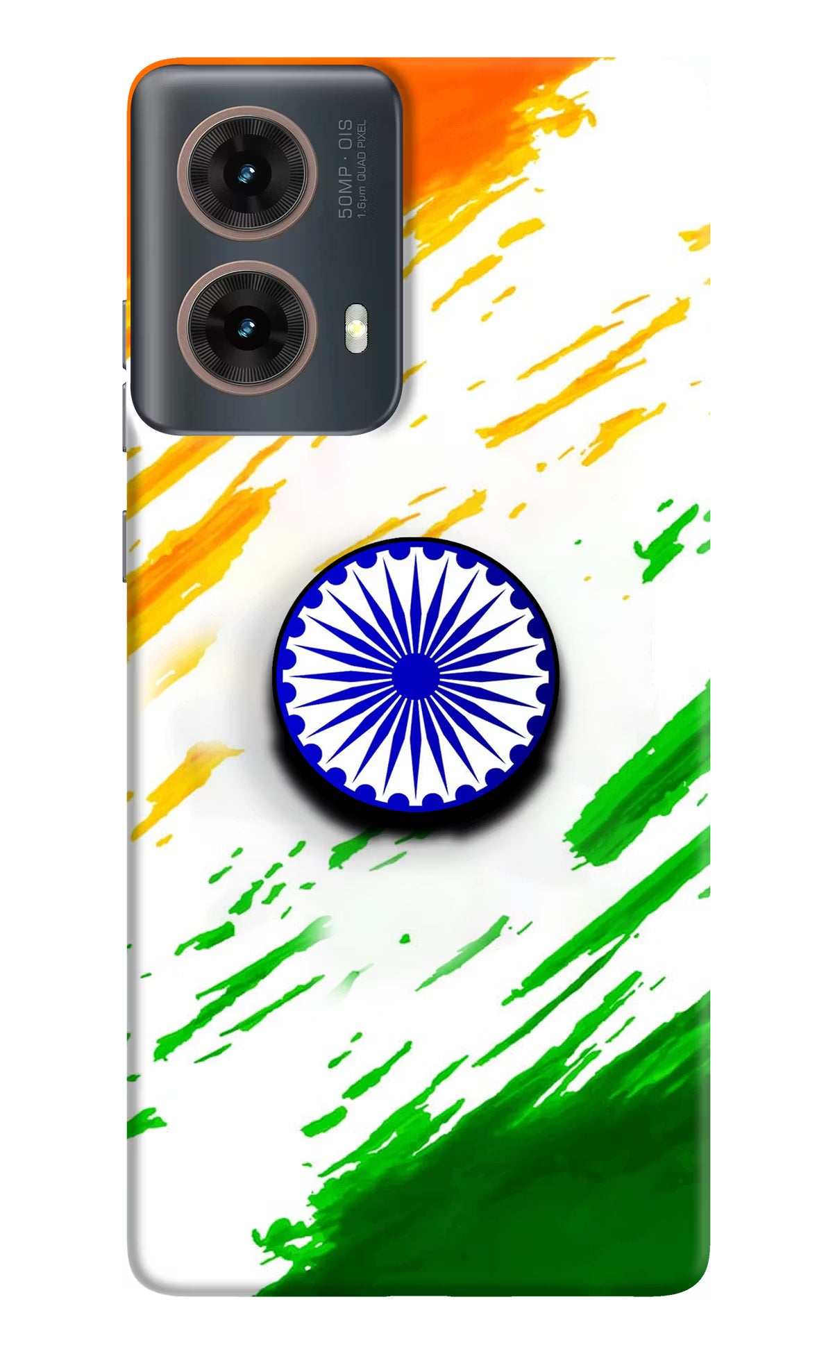 Indian Flag Ashoka Chakra Motorola G85 Pop Case by Casekaro