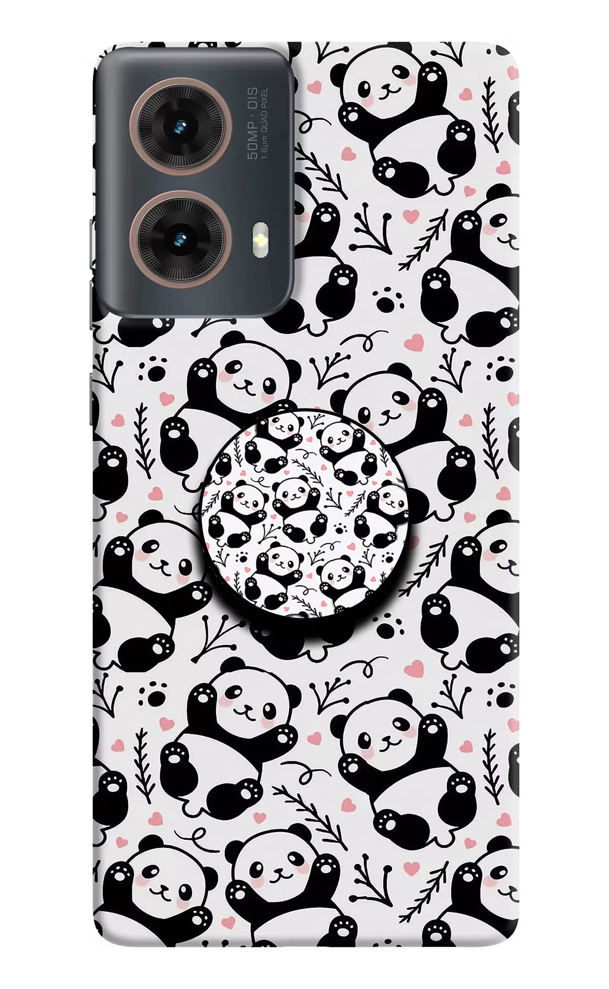Cute Panda Motorola G85 Pop Case by Casekaro