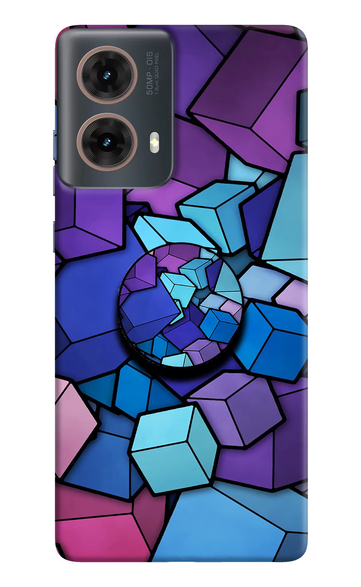 Cubic Abstract Motorola G85 Pop Case by Casekaro