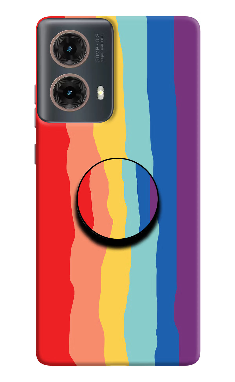 Rainbow Motorola G85 Pop Case, Hard case