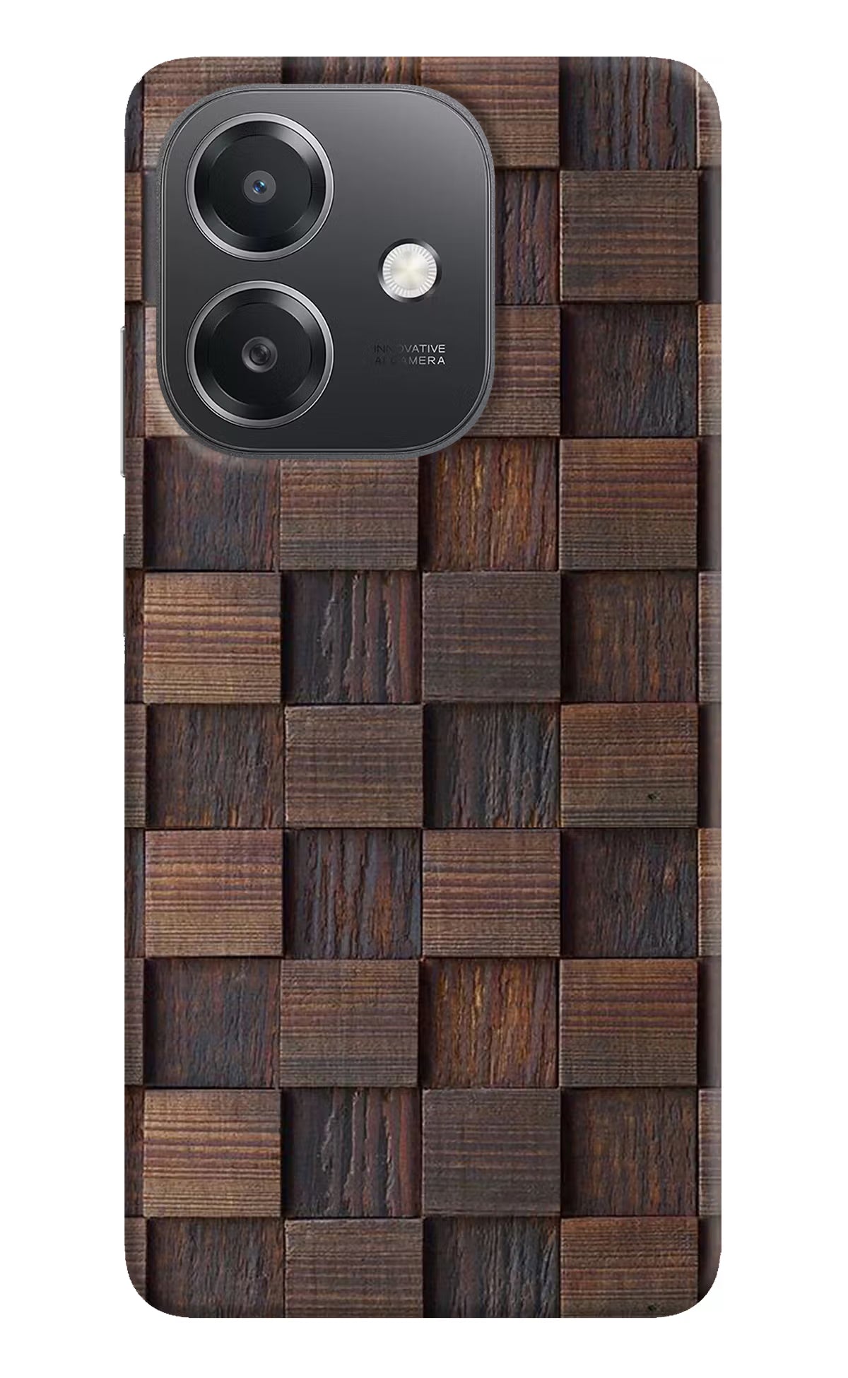 Wooden Cube Design OPPO A3x Hard Case Back Cover by Casekaro