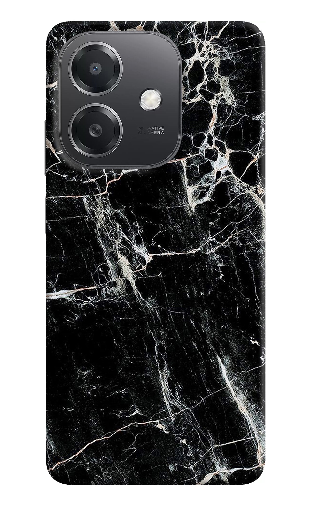 Black Marble Texture OPPO A3x Back Cover