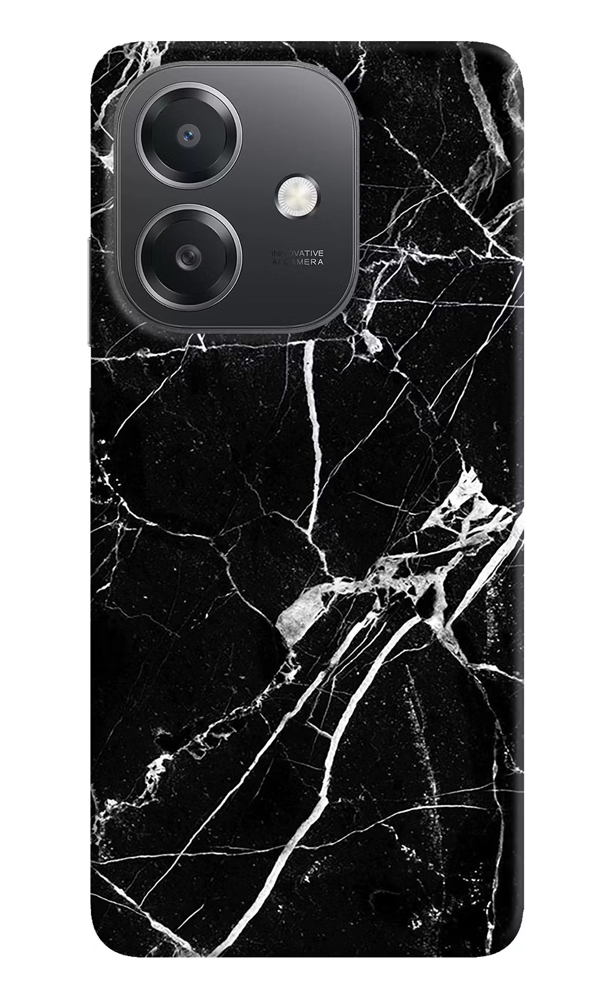 Black Marble Pattern OPPO A3x Hard Case Back Cover by Casekaro