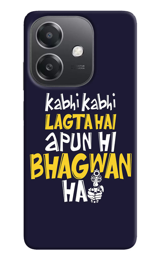 Kabhi Kabhi Lagta Hai Apun Hi Bhagwan Hai OPPO A3x Hard Case Back Cover by Casekaro