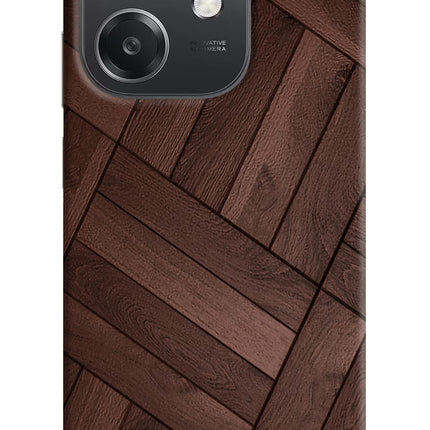 Wooden Texture Design OPPO A3x Hard Case Back Cover by Casekaro