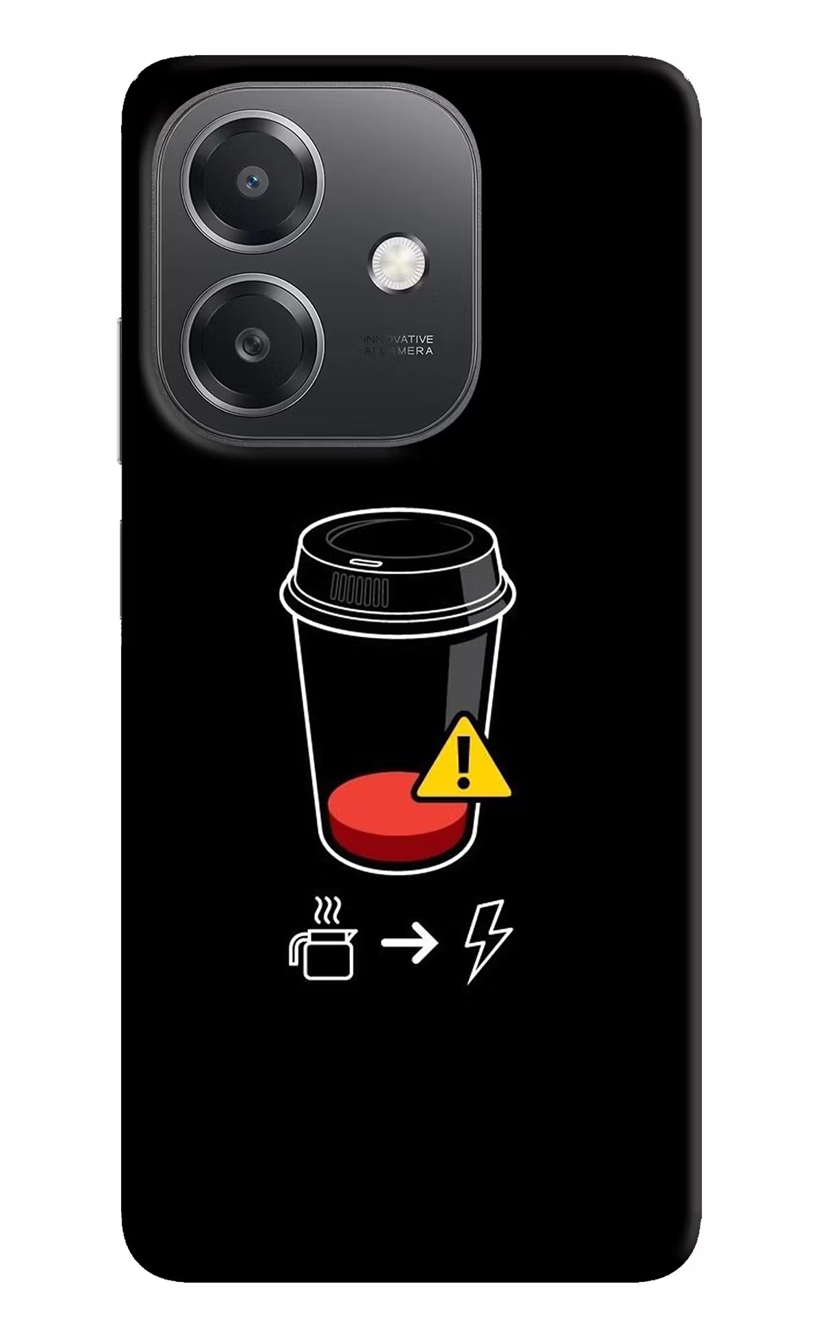 Coffee OPPO A3x Hard Case Back Cover by Casekaro