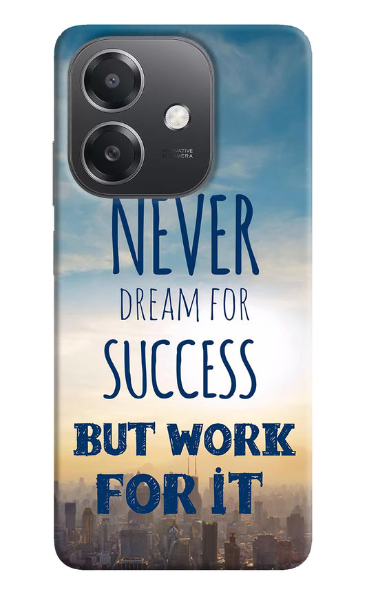 Never Dream For Success But Work For It OPPO A3x Hard Case Back Cover by Casekaro