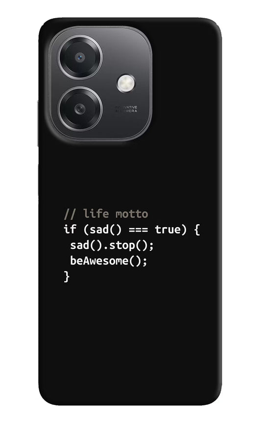 Life Motto Code OPPO A3x Hard Case Back Cover by Casekaro