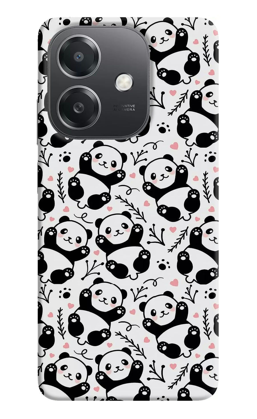 Cute Panda OPPO A3x Back Cover, Hard case