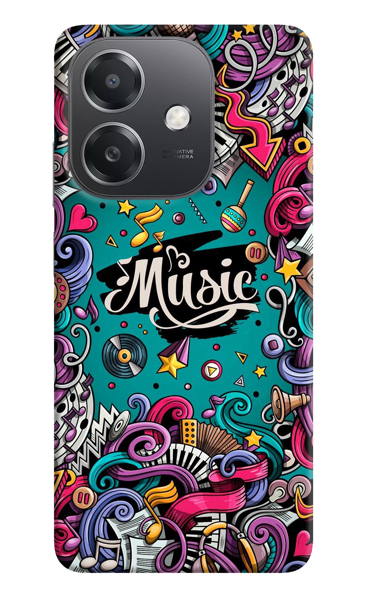 Music Graffiti OPPO A3x Back Cover