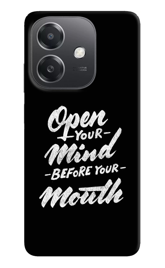 Open Your Mind Before Your Mouth OPPO A3x Back Cover