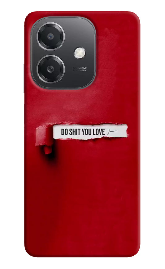 Do Shit You Love OPPO A3x Hard Case Back Cover by Casekaro