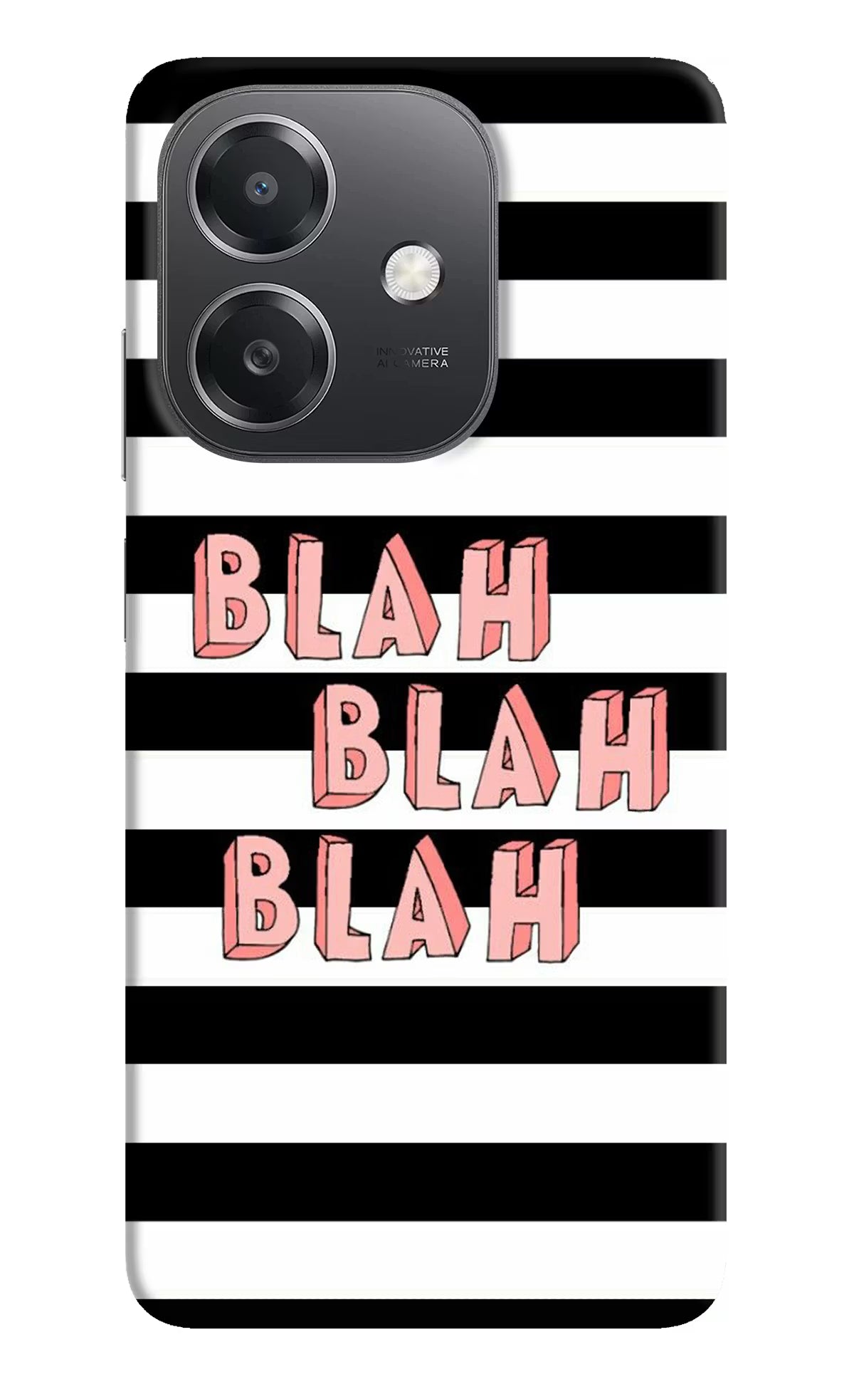 Blah Blah Blah OPPO A3x Hard Case Back Cover by Casekaro