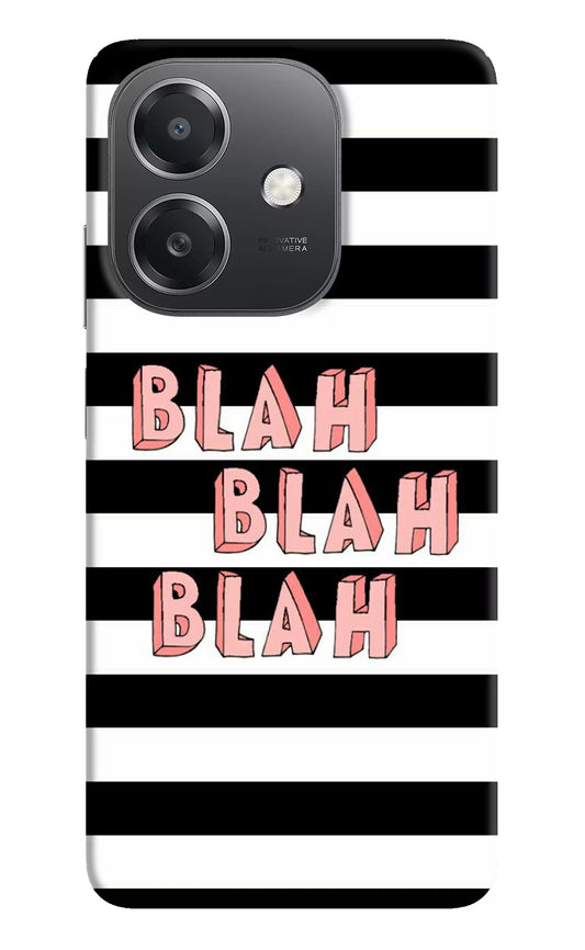 Blah Blah Blah OPPO A3x Hard Case Back Cover by Casekaro