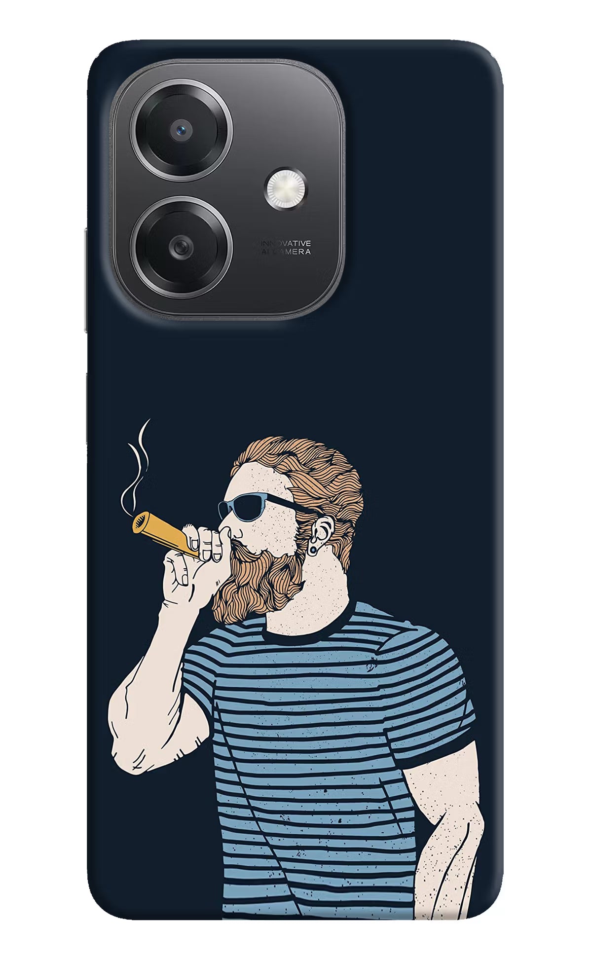 Smoking OPPO A3x Hard Case Back Cover by Casekaro
