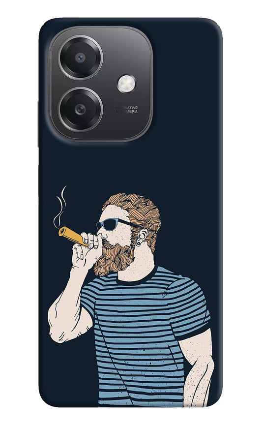 Smoking OPPO A3x Hard Case Back Cover by Casekaro
