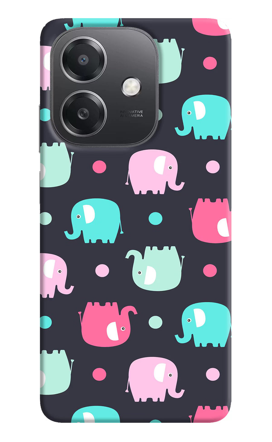 Elephants OPPO A3x Back Cover, Hard case