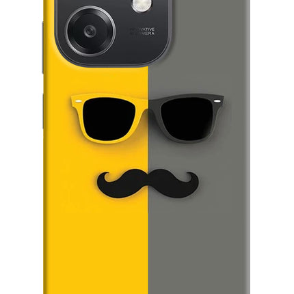 Sunglasses with Mustache OPPO A3x Hard Case Back Cover by Casekaro