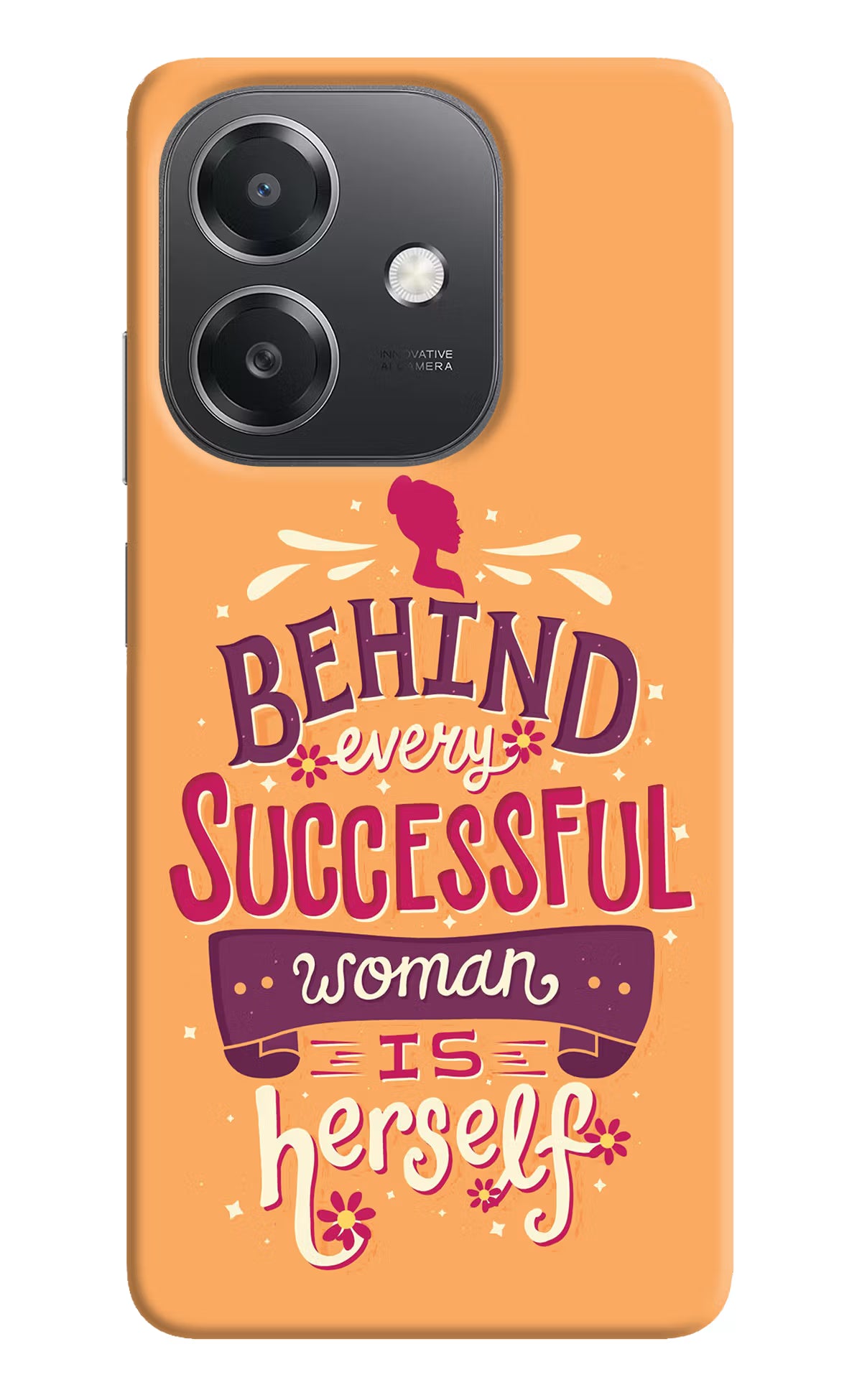 Behind Every Successful Woman There Is Herself OPPO A3x Hard Case Back Cover by Casekaro