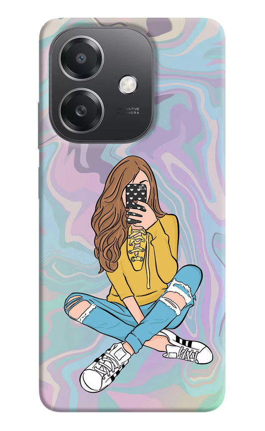 Selfie Girl OPPO A3x Hard Case Back Cover by Casekaro