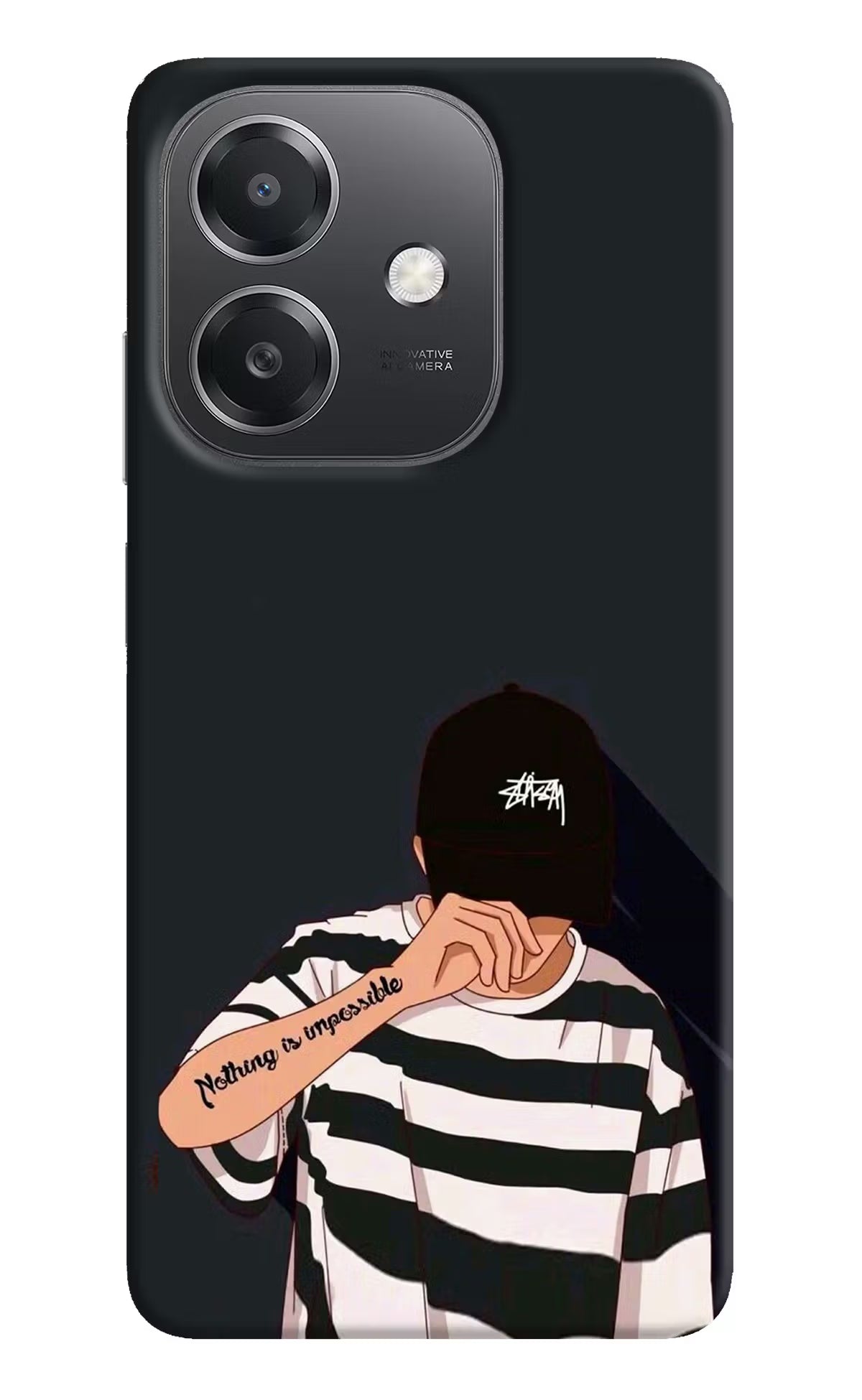 Aesthetic Boy OPPO A3x Hard Case Back Cover by Casekaro
