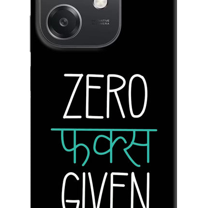 Zero Fucks Given OPPO A3x Hard Case Back Cover by Casekaro