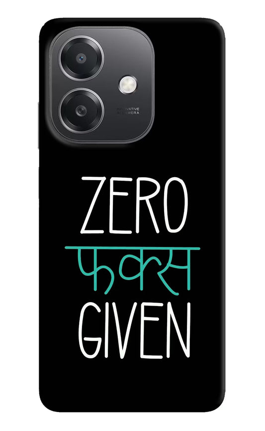 Zero Fucks Given OPPO A3x Hard Case Back Cover by Casekaro
