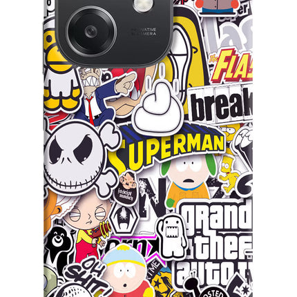 Sticker Bomb OPPO A3x Hard Case Back Cover by Casekaro