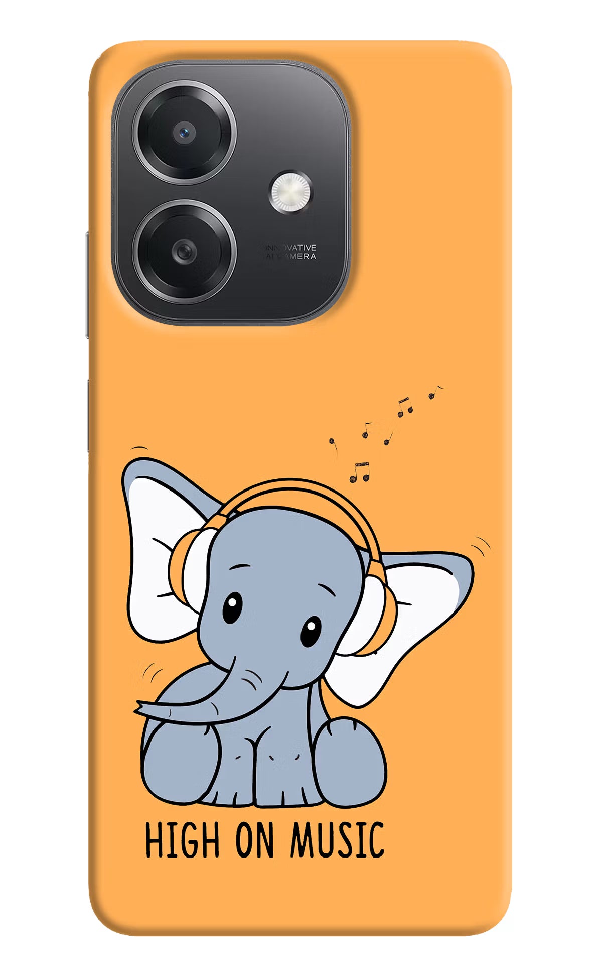 High On Music OPPO A3x Hard Case Back Cover by Casekaro