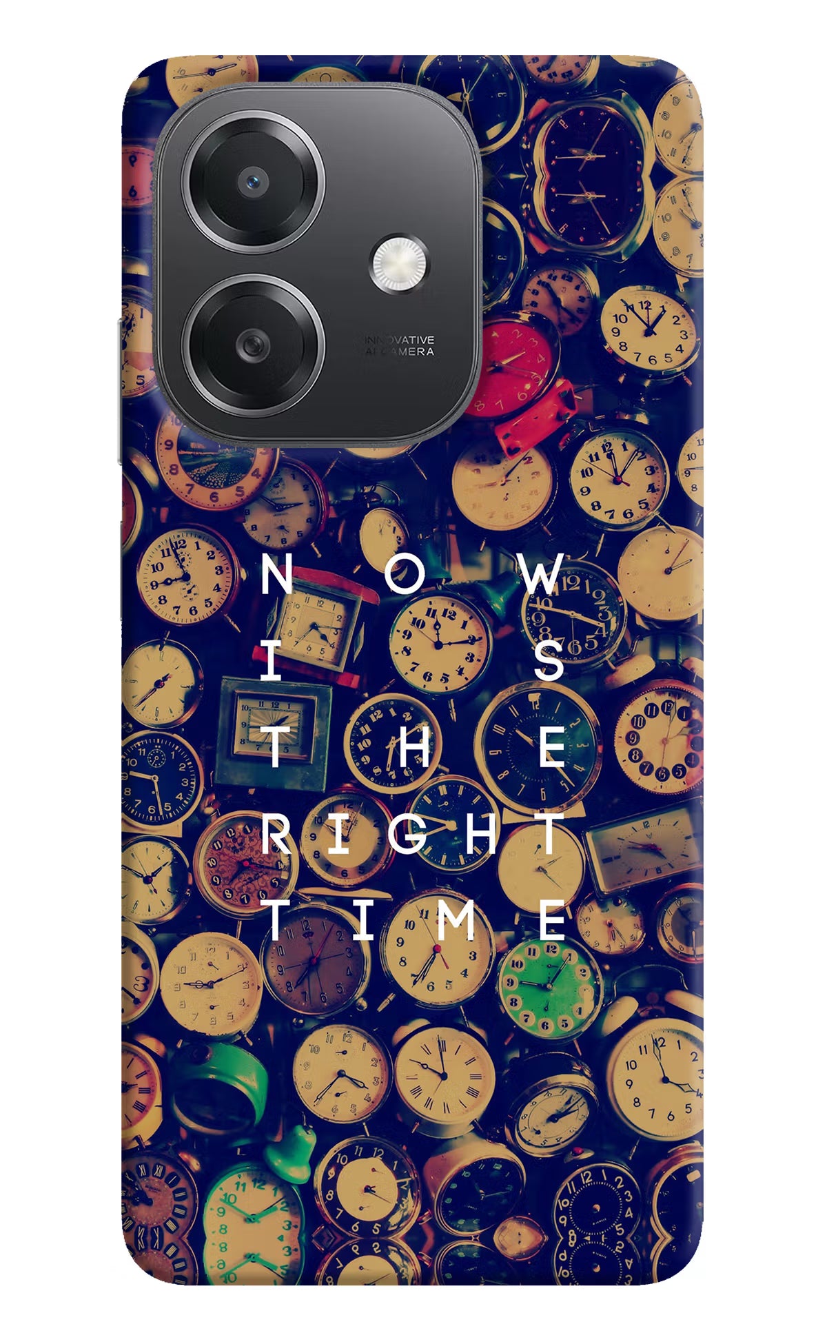 Now is the Right Time Quote OPPO A3x Hard Case Back Cover by Casekaro