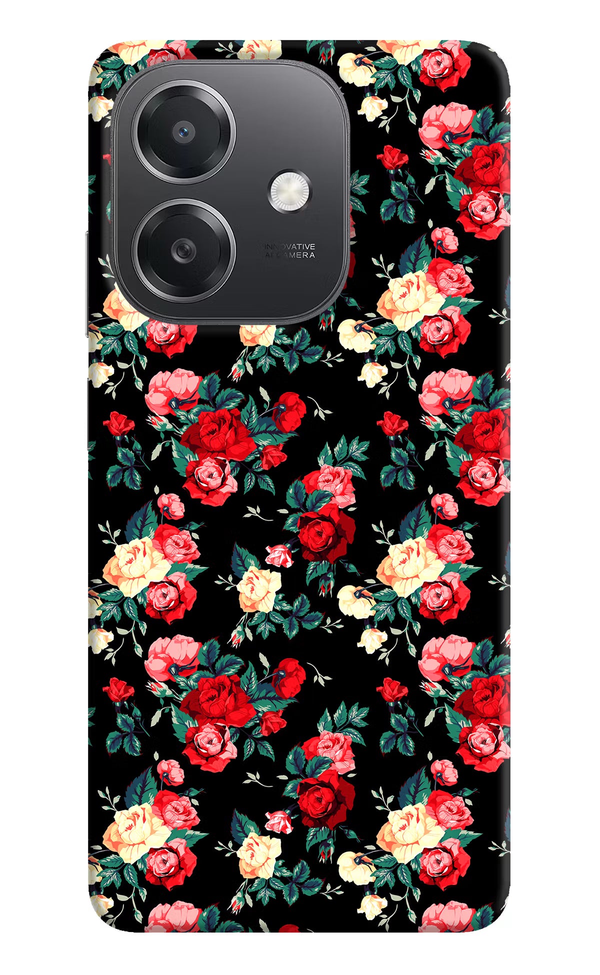 Rose Pattern OPPO A3x Hard Case Back Cover by Casekaro