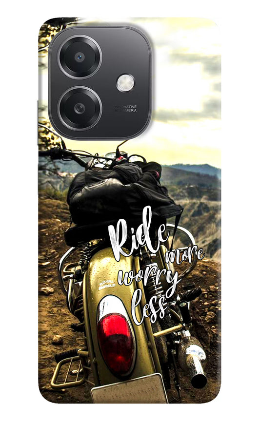 Ride More Worry Less OPPO A3x Hard Case Back Cover by Casekaro