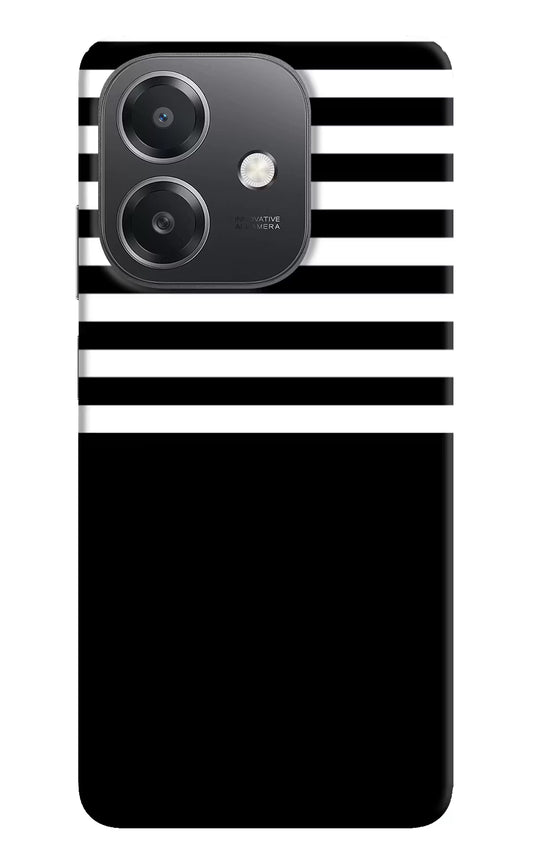 Black and White Print OPPO A3x Hard Case Back Cover by Casekaro