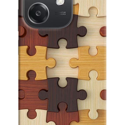 Wooden Puzzle OPPO A3x Hard Case Back Cover by Casekaro