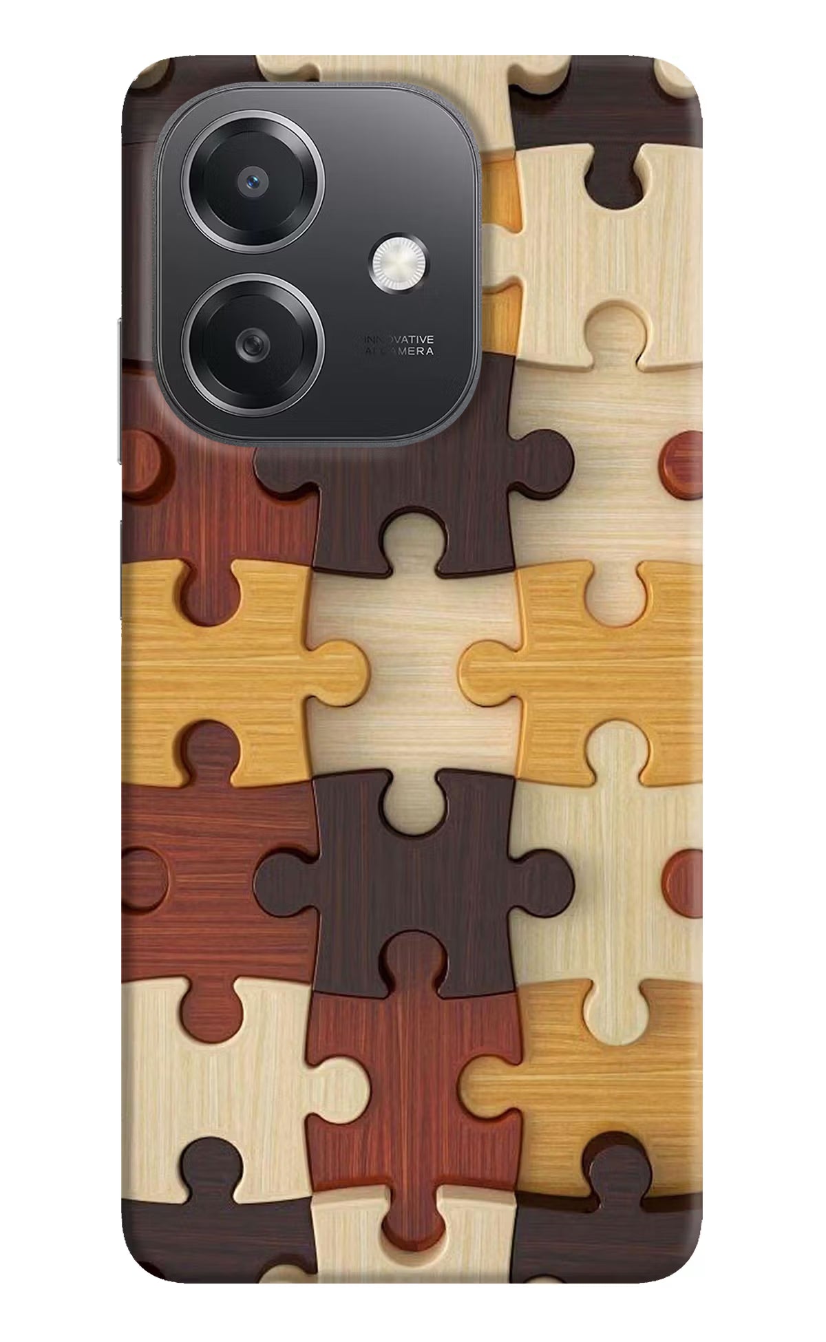 Wooden Puzzle OPPO A3x Hard Case Back Cover by Casekaro