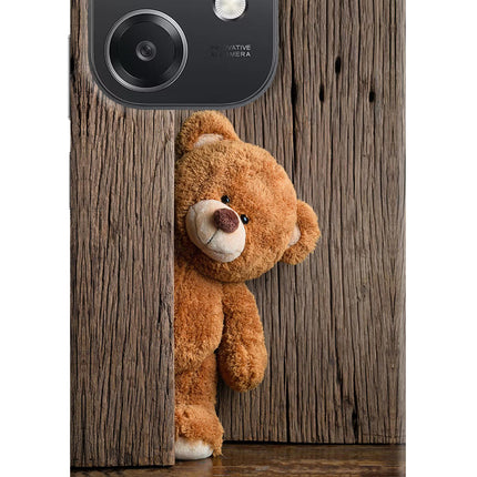 Teddy Wooden OPPO A3x Hard Case Back Cover by Casekaro