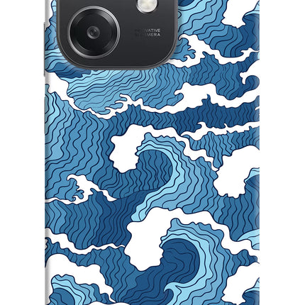 Blue Waves OPPO A3x Hard Case Back Cover by Casekaro
