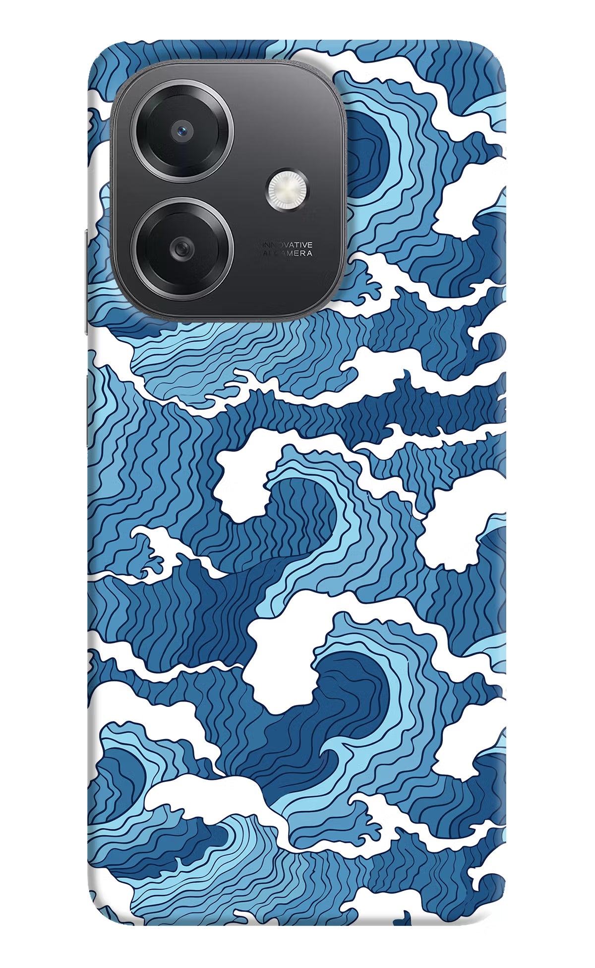 Blue Waves OPPO A3x Hard Case Back Cover by Casekaro