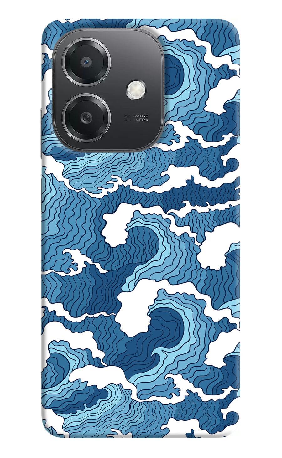 Blue Waves OPPO A3x Back Cover, Hard case