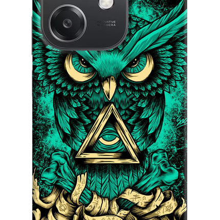 Green Owl OPPO A3x Hard Case Back Cover by Casekaro