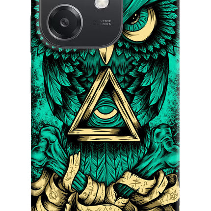 Green Owl OPPO A3x Hard Case Back Cover by Casekaro