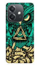 Green Owl OPPO A3x Hard Case Back Cover by Casekaro