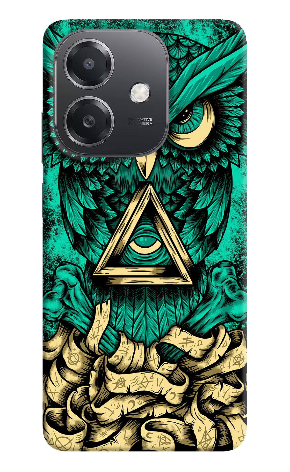 Green Owl OPPO A3x Hard Case Back Cover by Casekaro