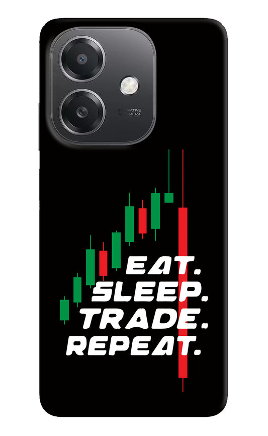 Eat Sleep Trade Repeat OPPO A3x Hard Case Back Cover by Casekaro
