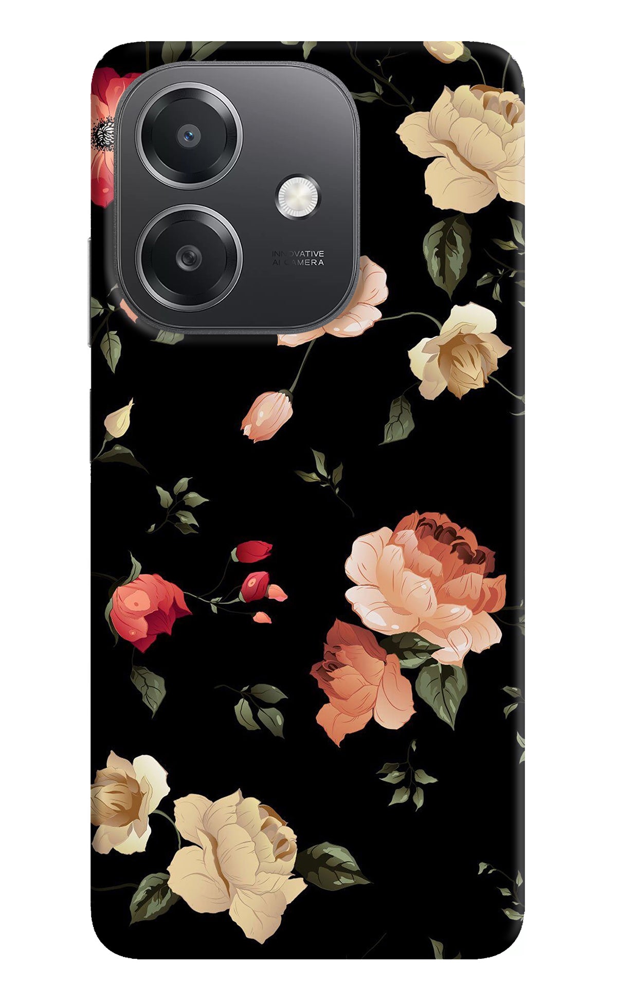 Flowers OPPO A3x Back Cover