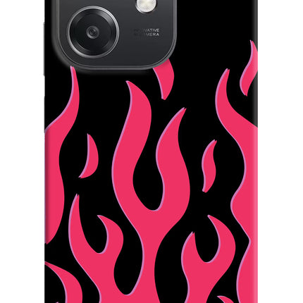 Fire Flames OPPO A3x Hard Case Back Cover by Casekaro