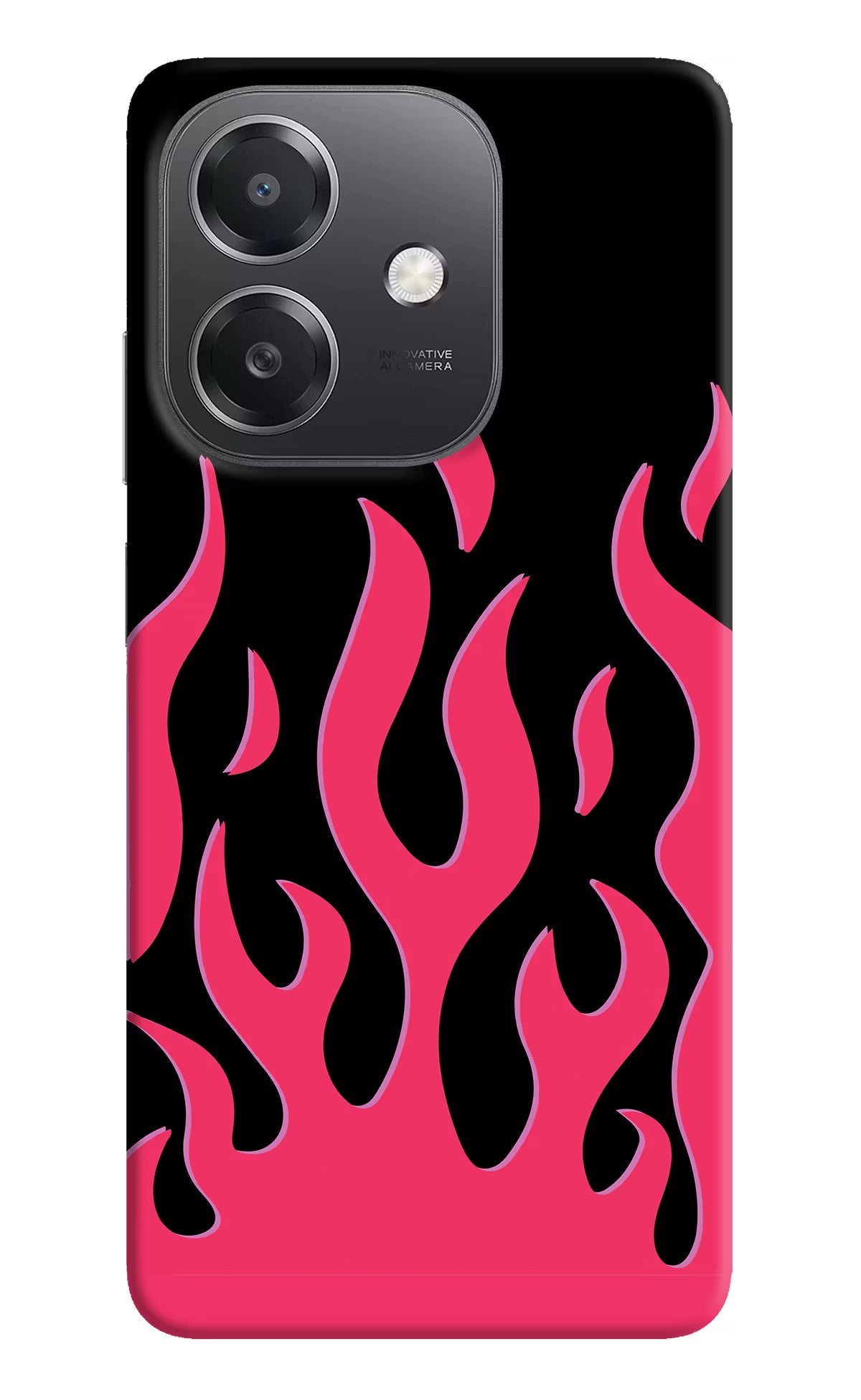 Fire Flames OPPO A3x Hard Case Back Cover by Casekaro